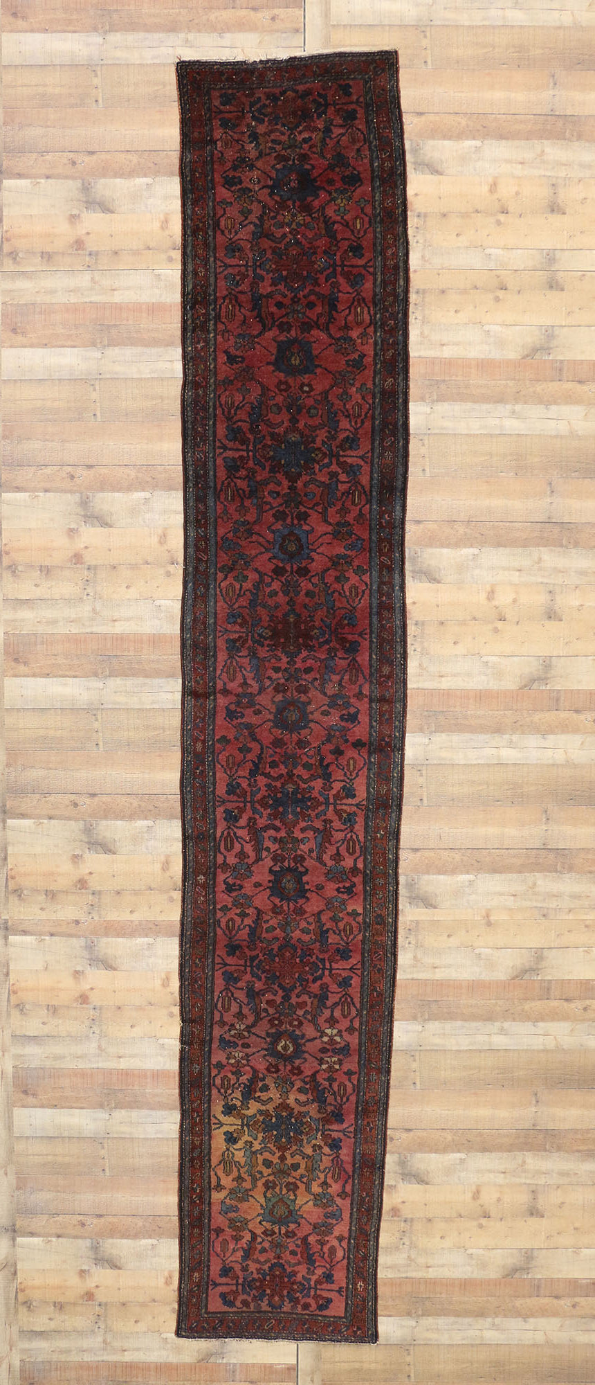 3 x 16 Antique Persian Lilihan Rug Runner 77236