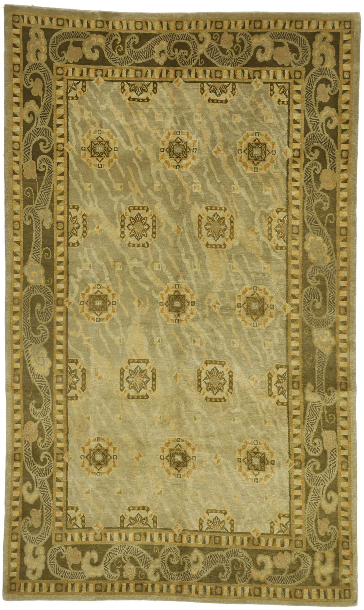 6 x 9 Vintage Neutral Tibetan Rug 77249