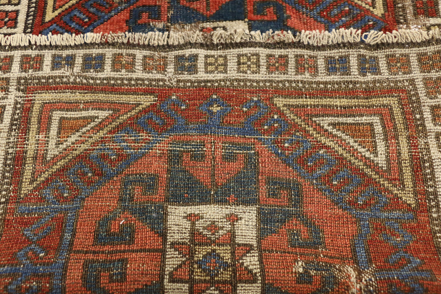 2 x 2 Antique Caucasian Kazak Rug 77270