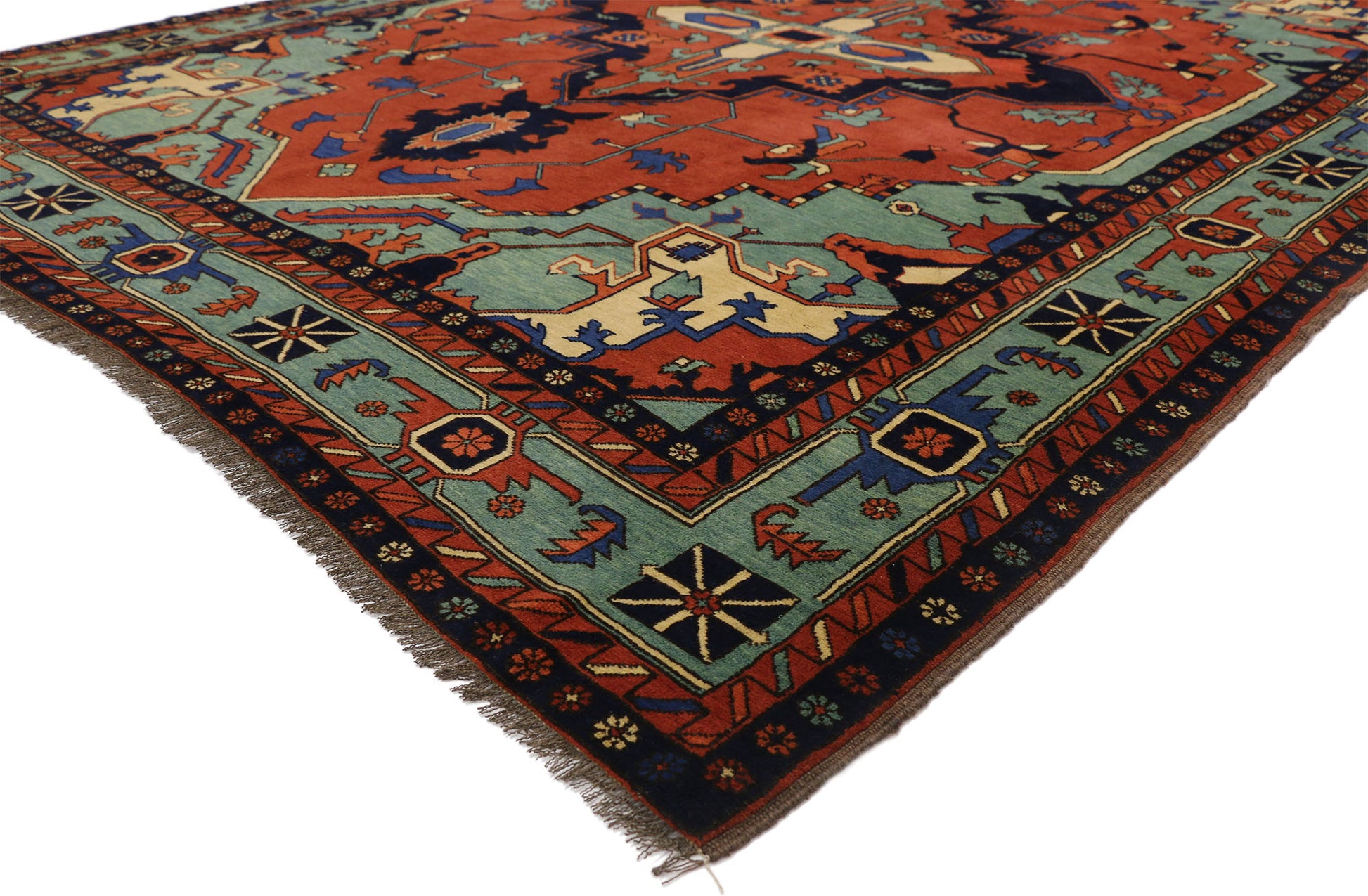9 x 11 Vintage Afghan Rug 77274