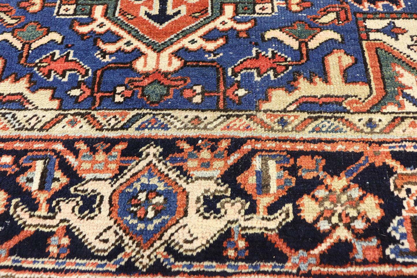 8 x 10 Antique Persian Heriz Rug 77276