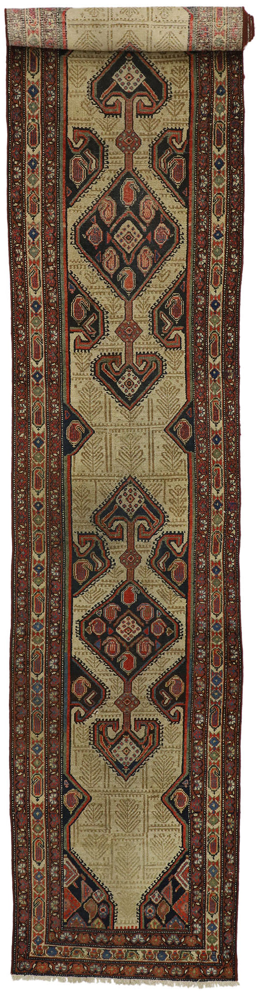 3 x 18 Antique Persian Malayer Runner 77283