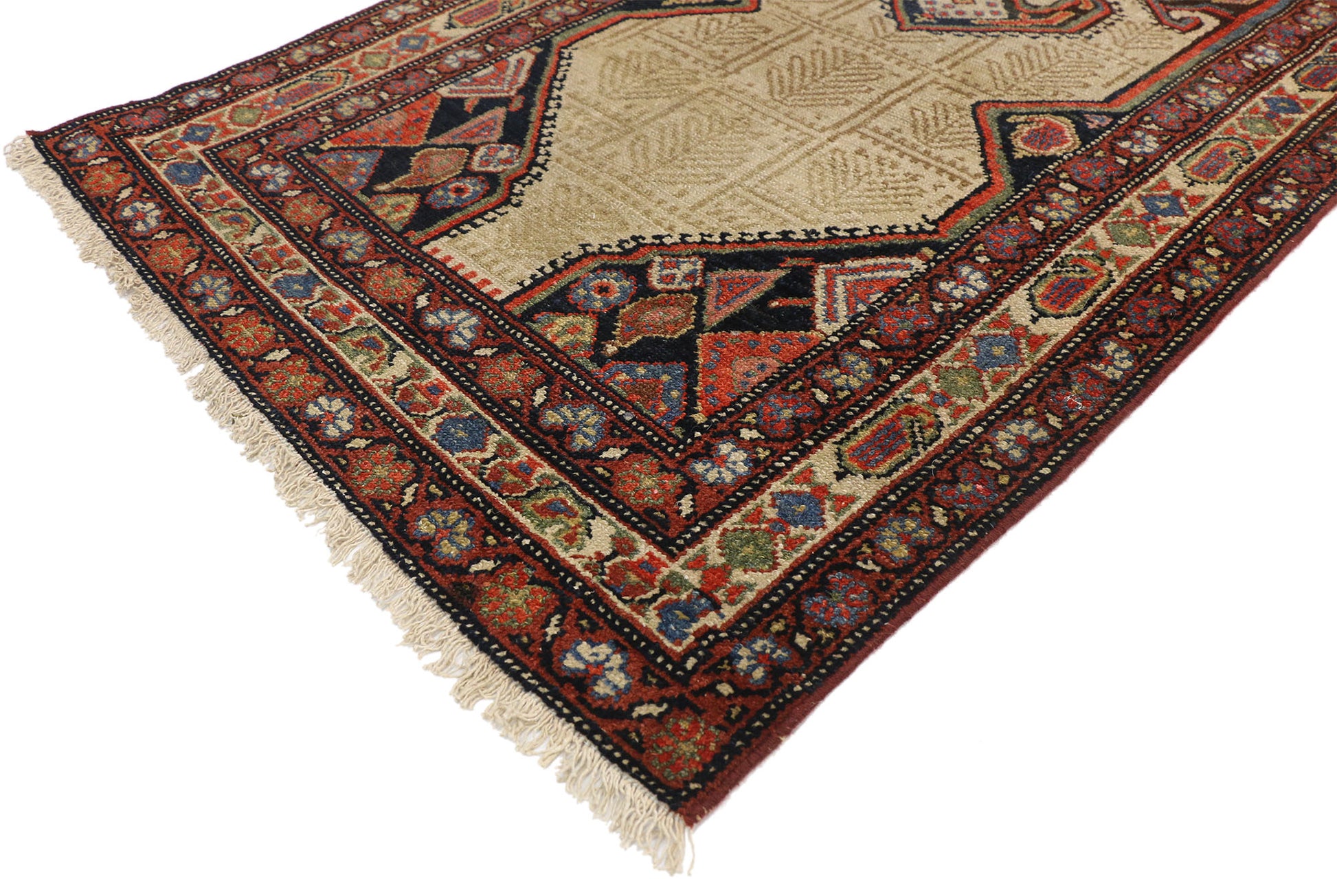 3 x 18 Antique Persian Malayer Runner 77283