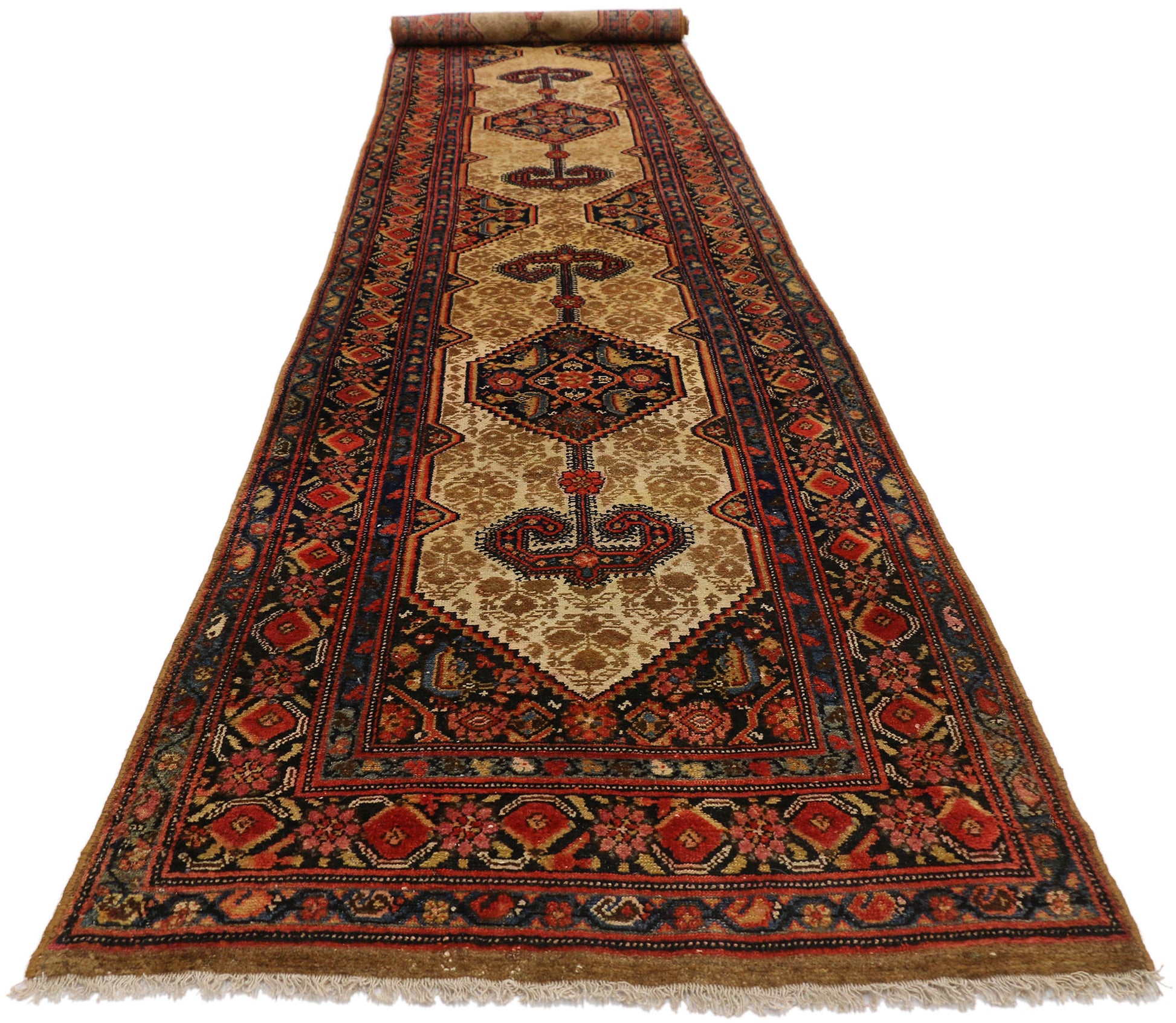 3 x 16 Antique Persian Malayer Runner 77292