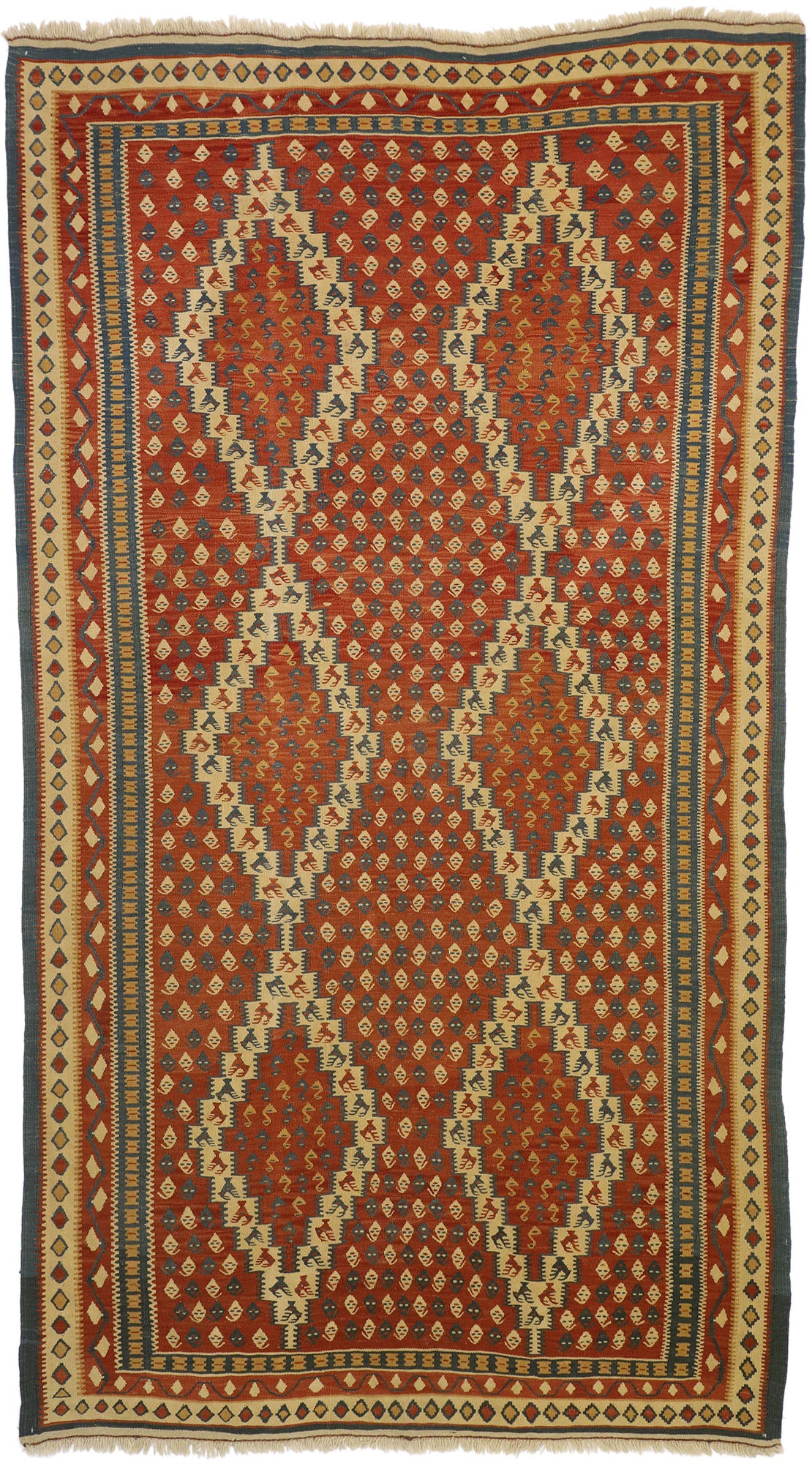 7 x 12 Vintage Persian Kilim Rug 77294