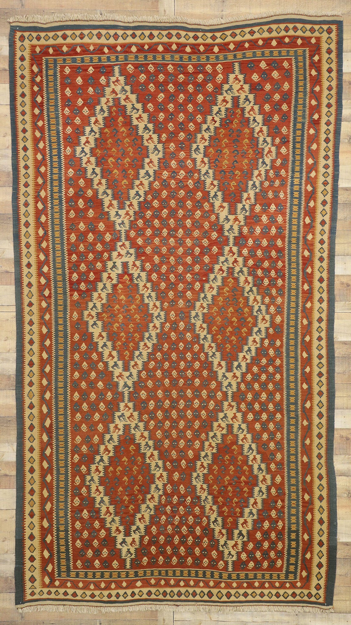7 x 12 Vintage Persian Kilim Rug 77294