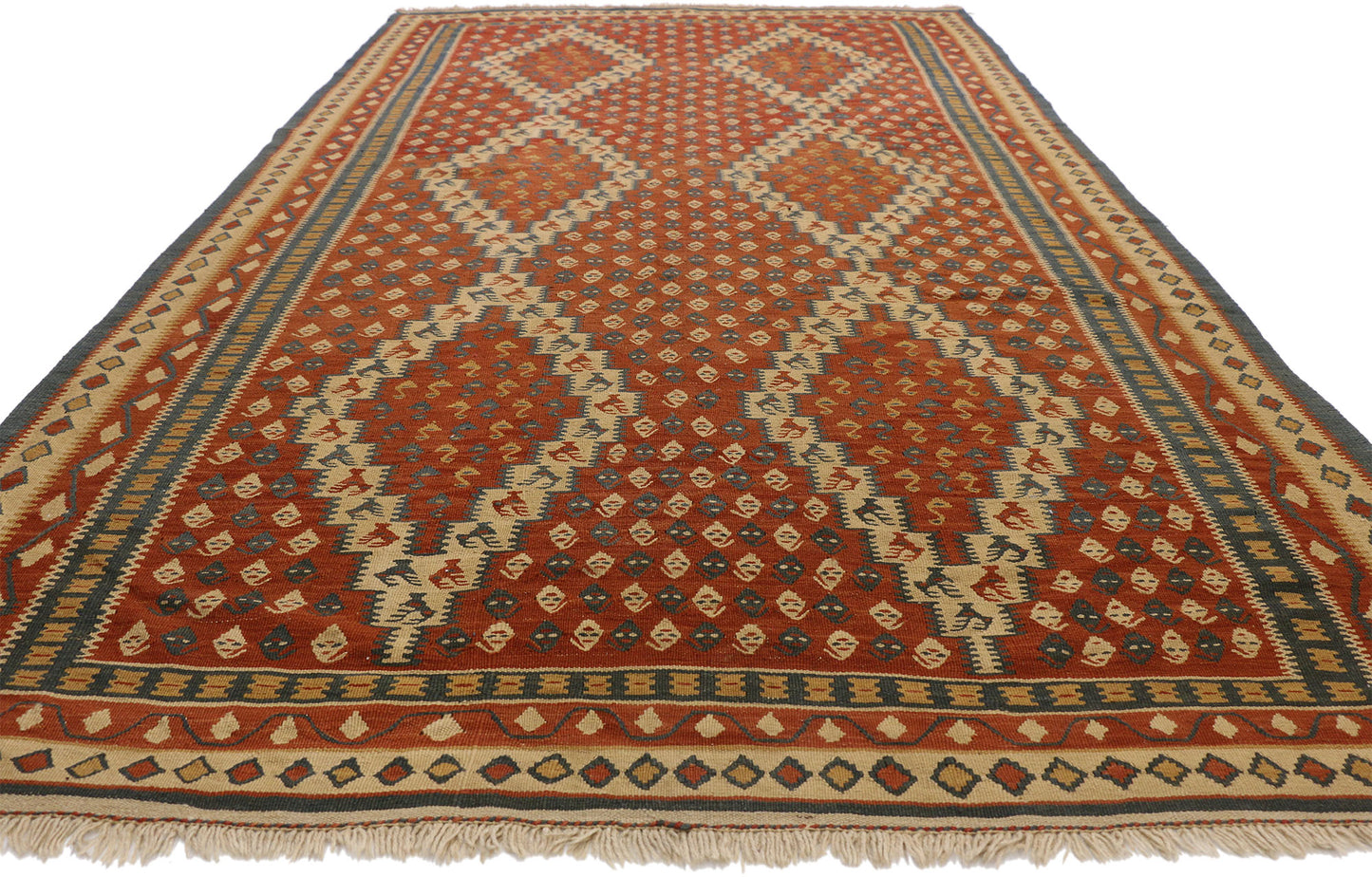 7 x 12 Vintage Persian Kilim Rug 77294