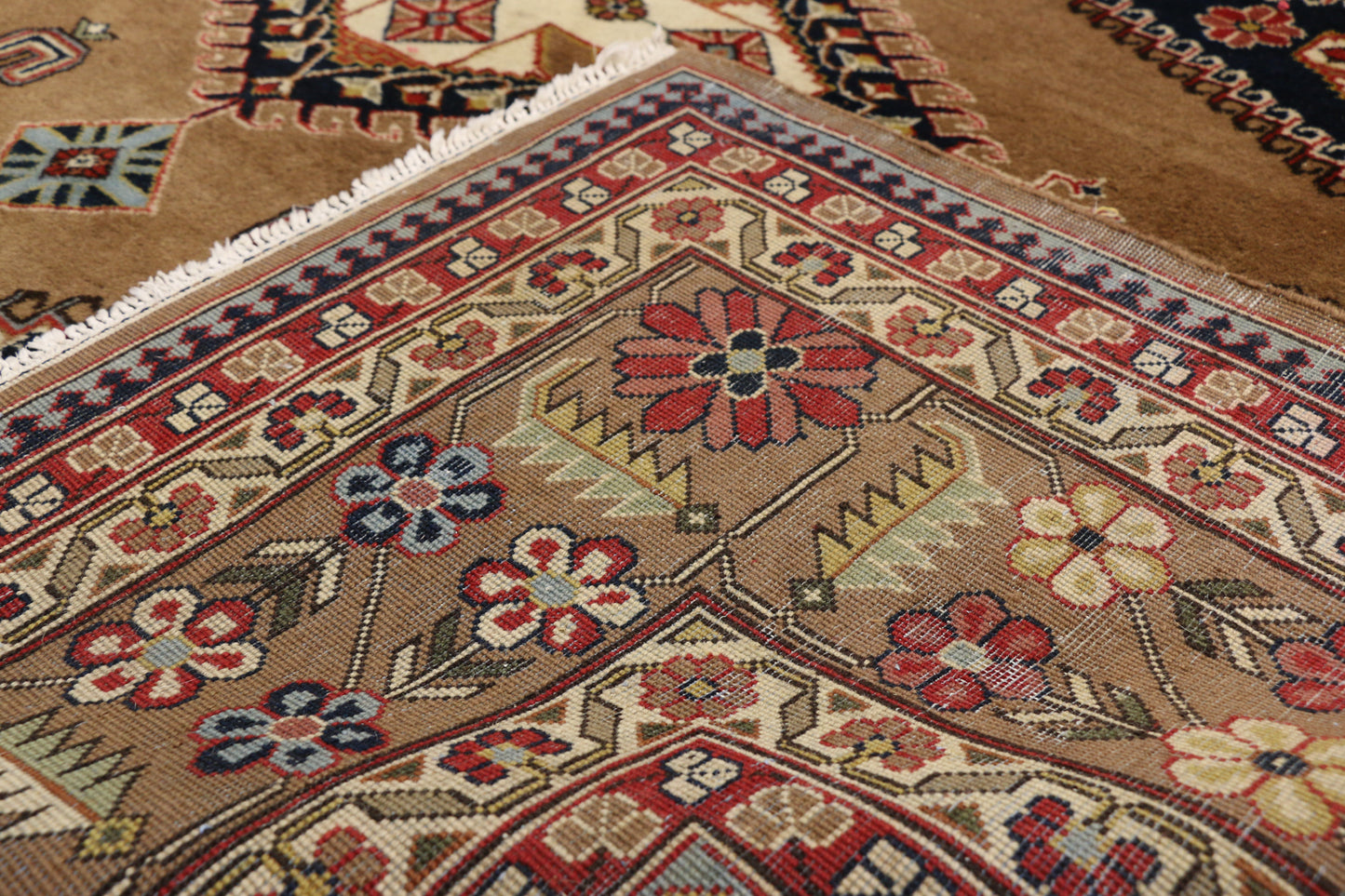 8 x 12 Vintage Romanian Tribal Rug 77299