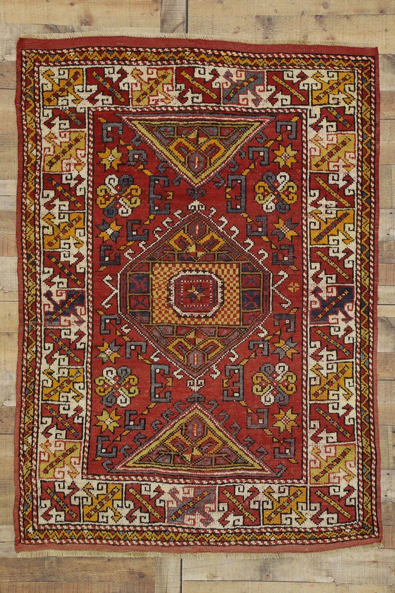 4 x 6 Vintage Turkish Oushak Rug 77311