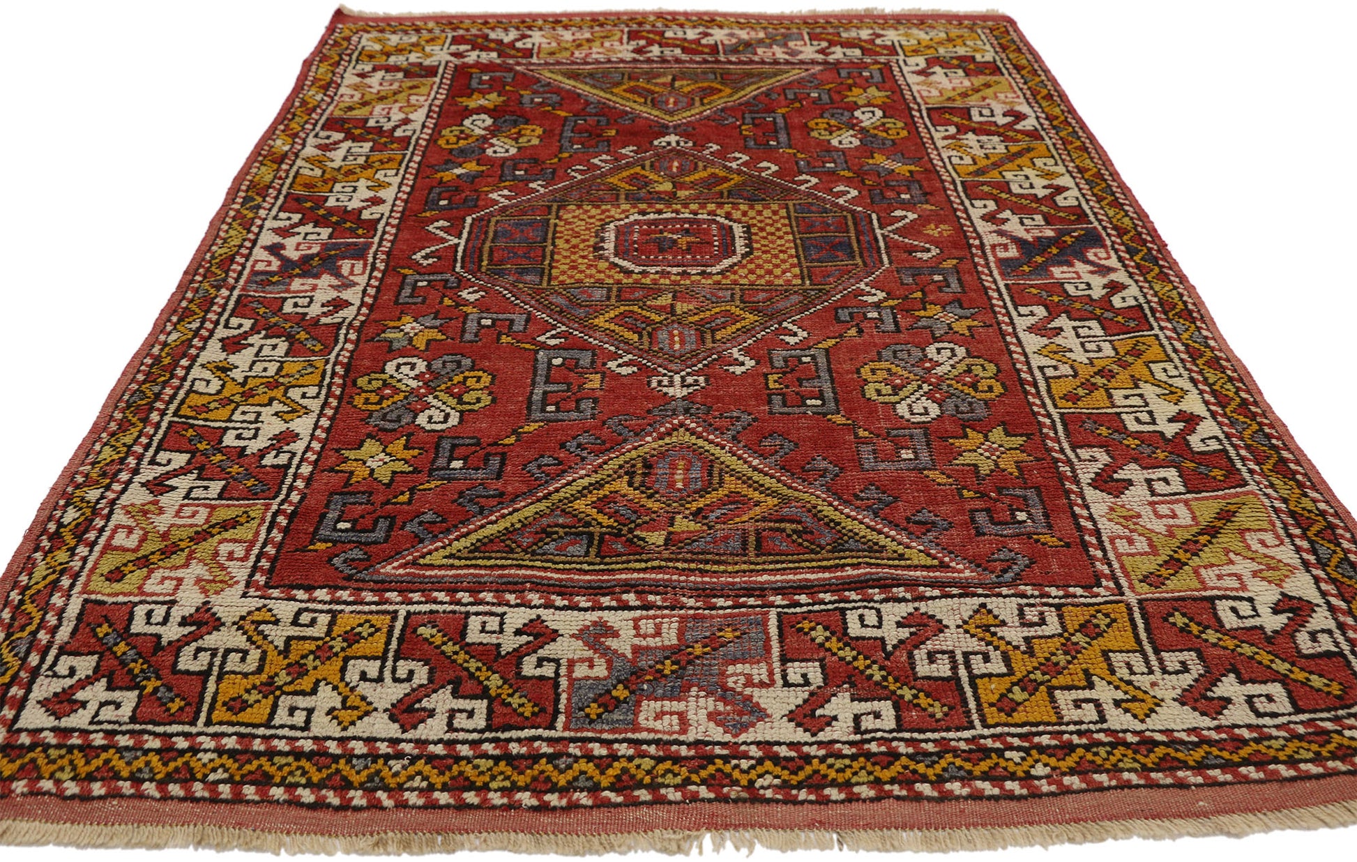 4 x 6 Vintage Turkish Oushak Rug 77311