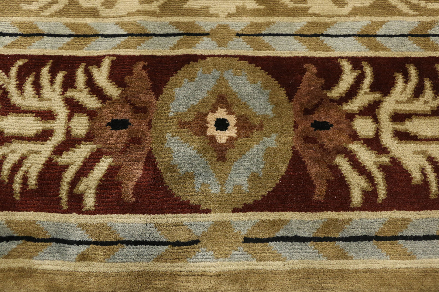 10 x 14 Vintage Savonnerie Tibetan Rug 77314