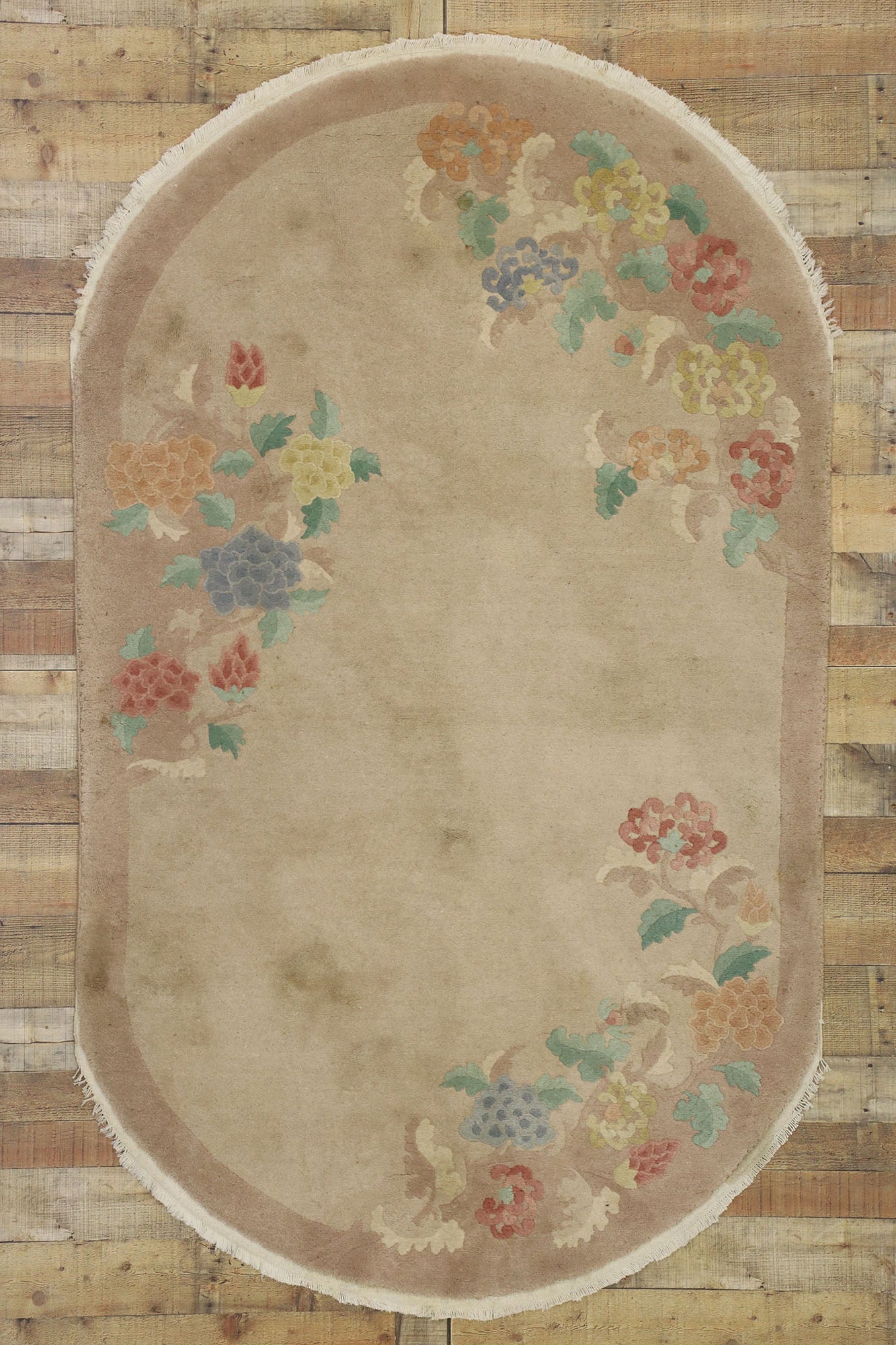 4 x 7 Antique Chinese Art Deco Rug 77328