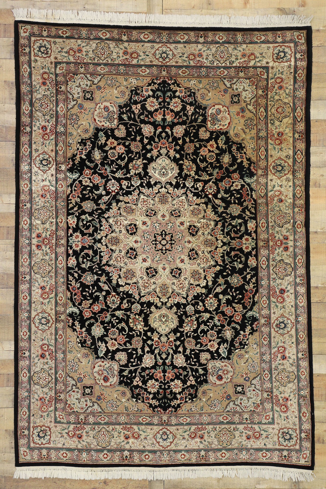 6 x 9 Vintage Chinese Tabriz Rug 77329