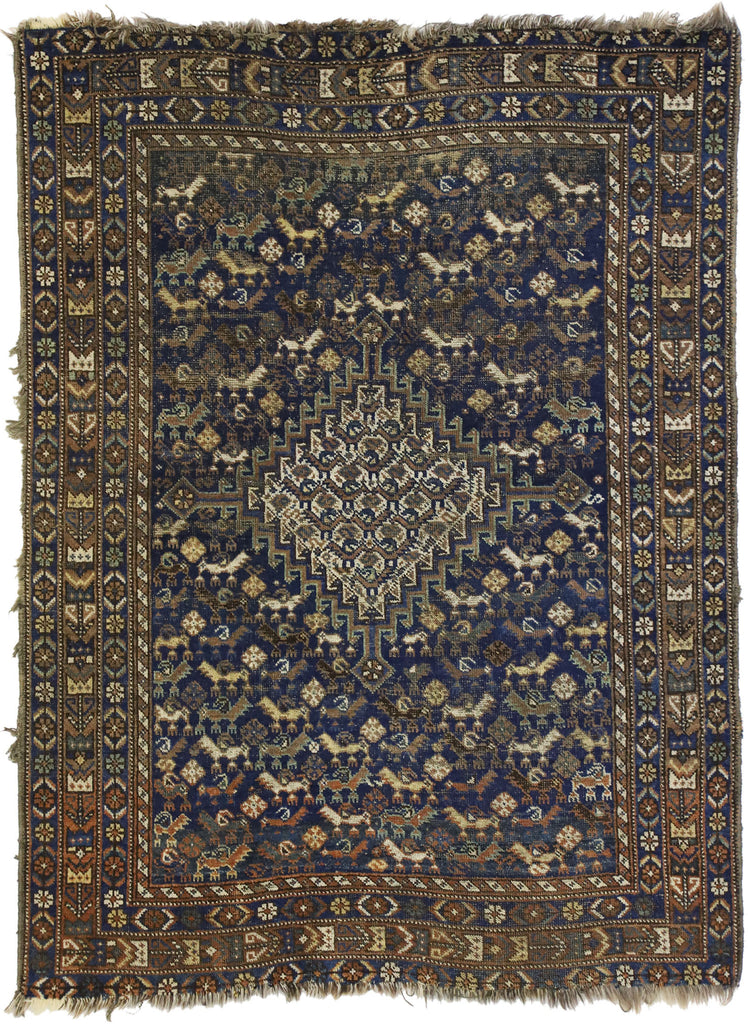4 x 5 Antique Persian Shiraz Rug 77331