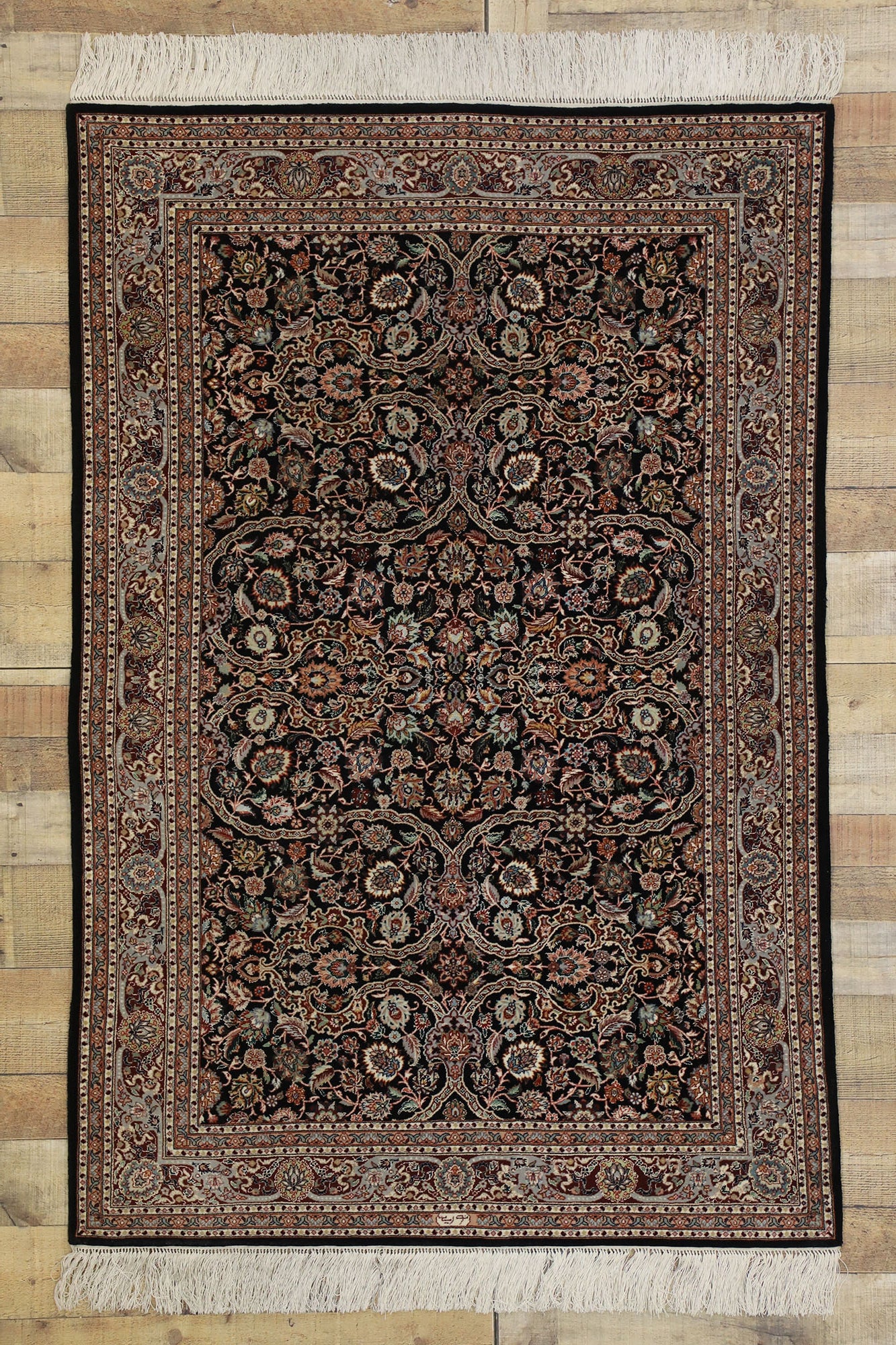 4 x 6 Vintage Chinese Tabriz Rug 77345