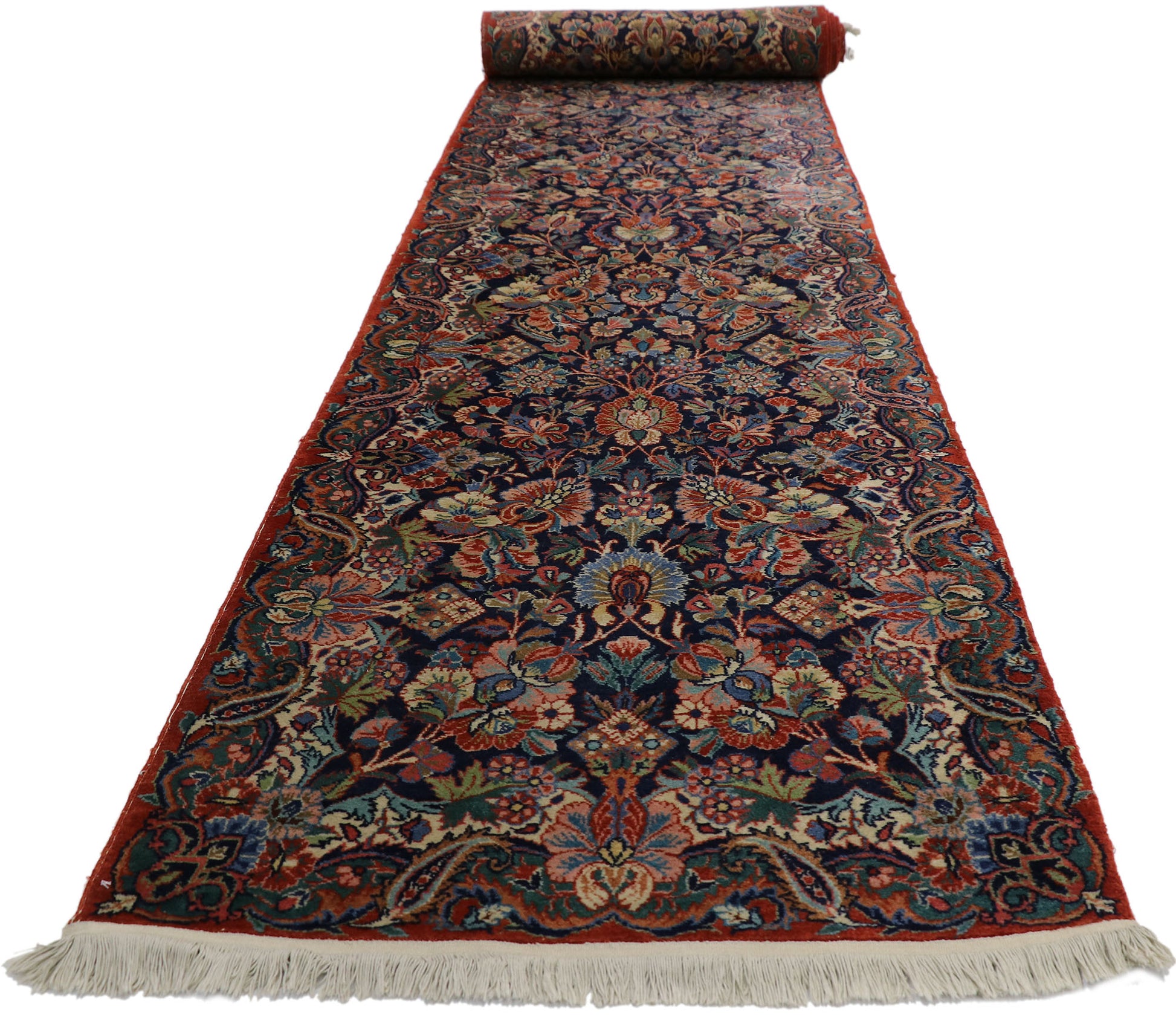 3 x 18 Antique Persian Qazvin Runner 77350