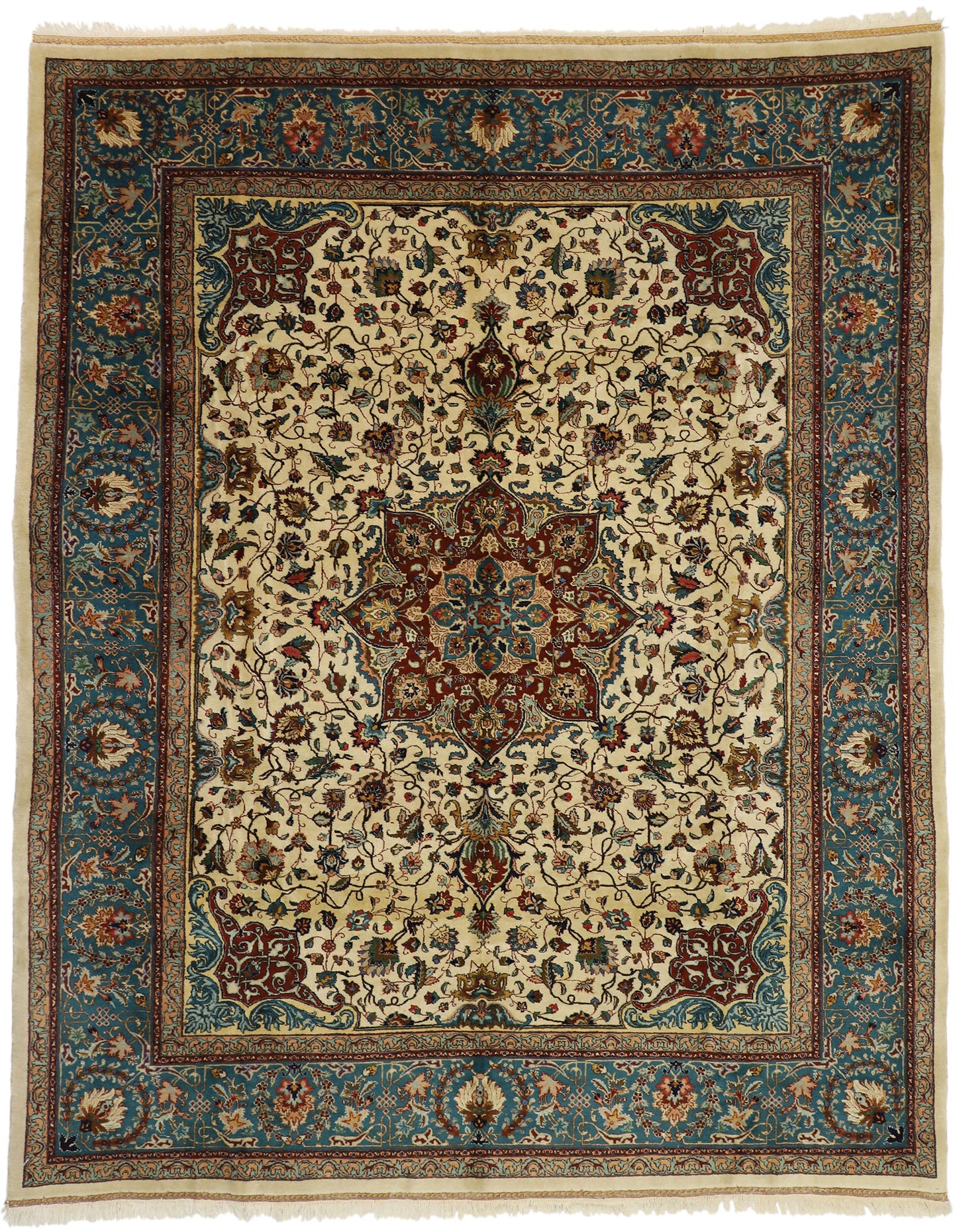 9 x 11 Vintage Persian Tabriz Rug 77352