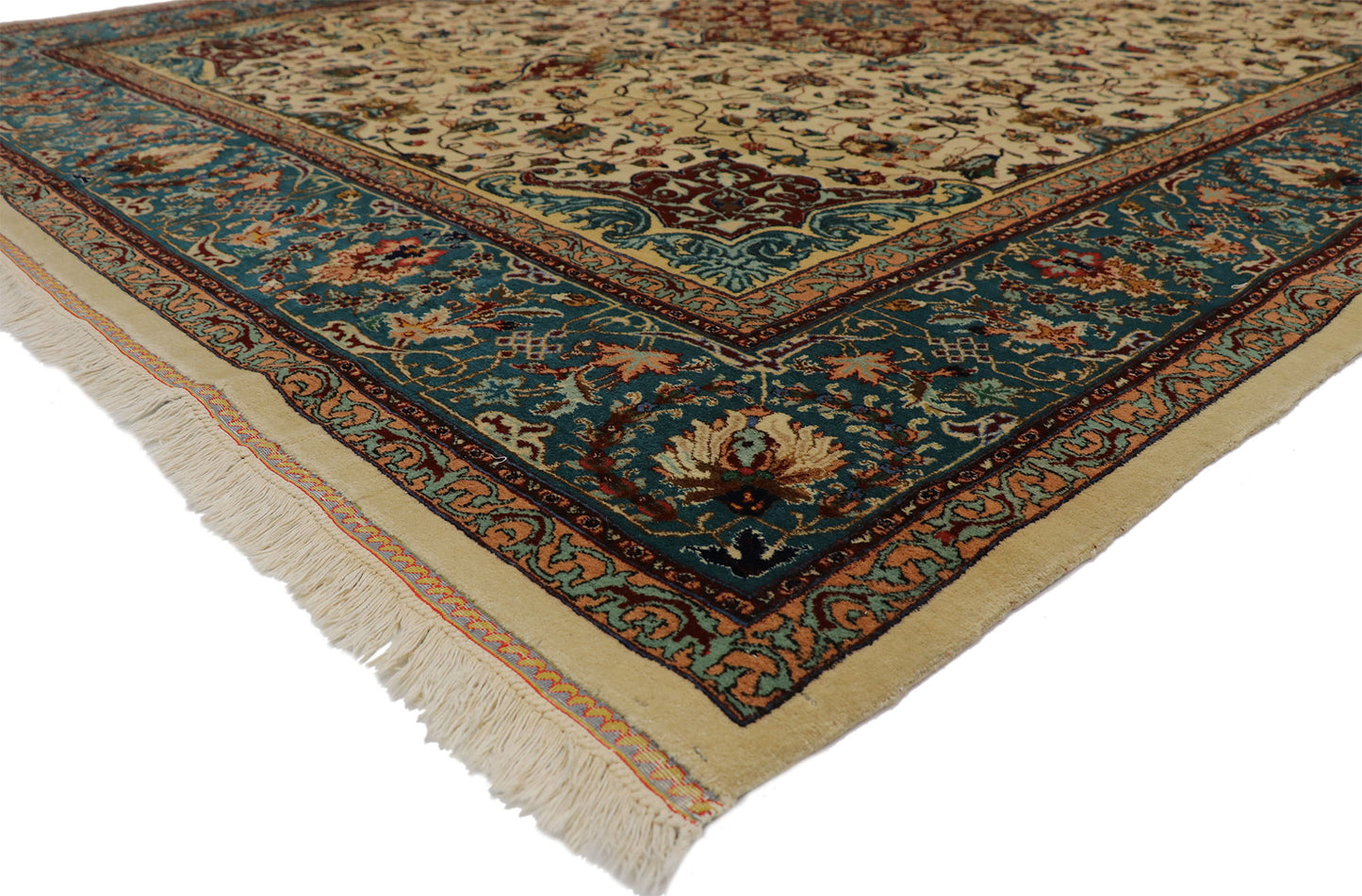 9 x 11 Vintage Persian Tabriz Rug 77352