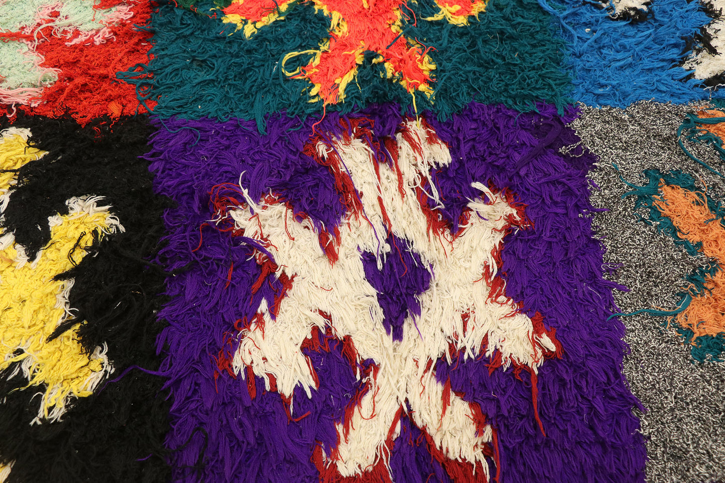 4 x 10 Vintage Moroccan Rag Rug 77356