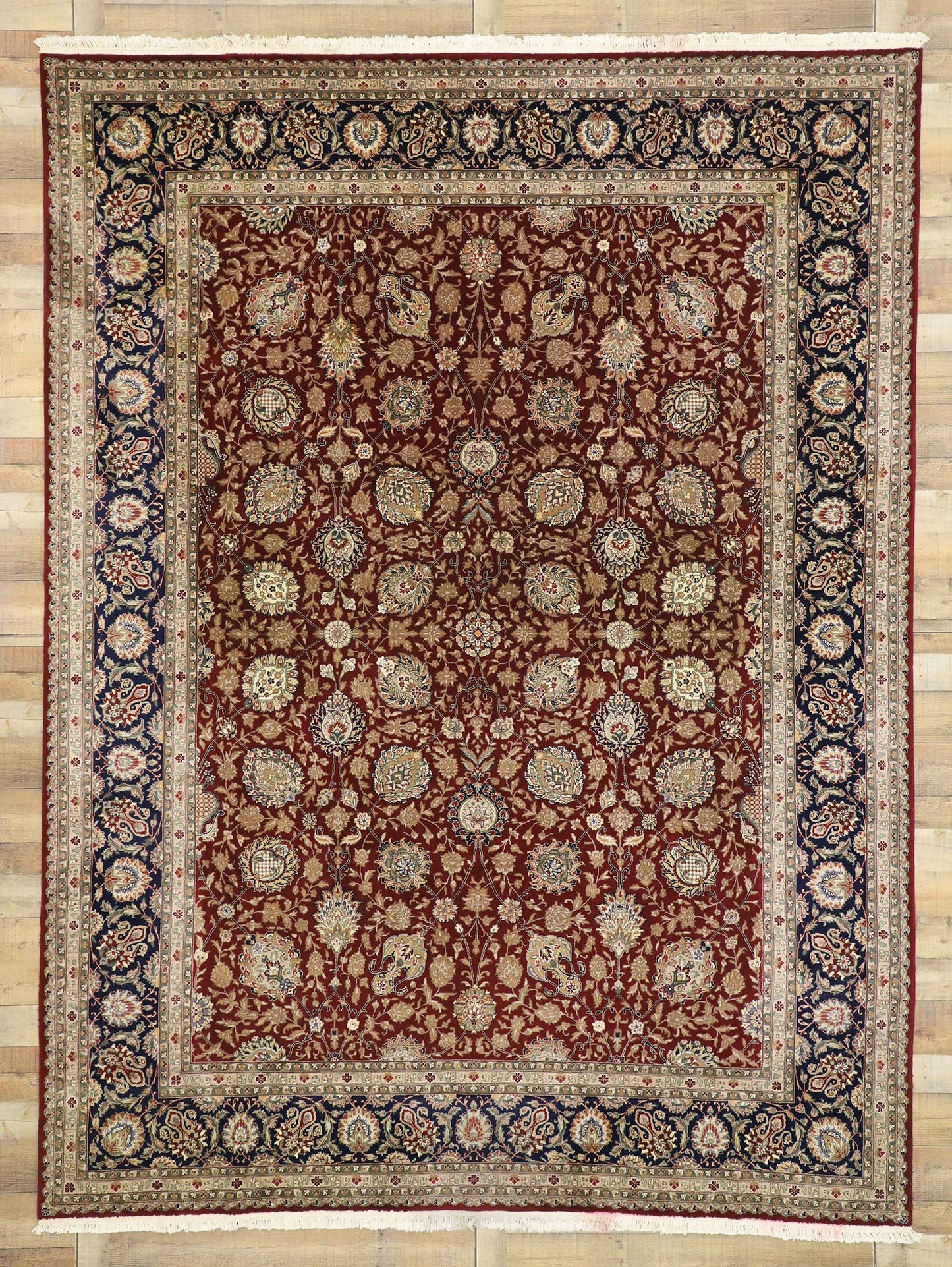 9 x 12 Vintage Chinese Tabriz Rug 77369