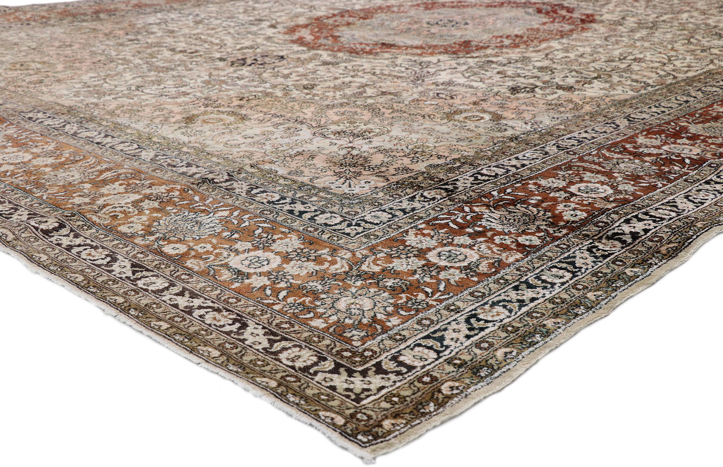 9 x 12 Vintage Chinese Tabriz Silk Rug 77376