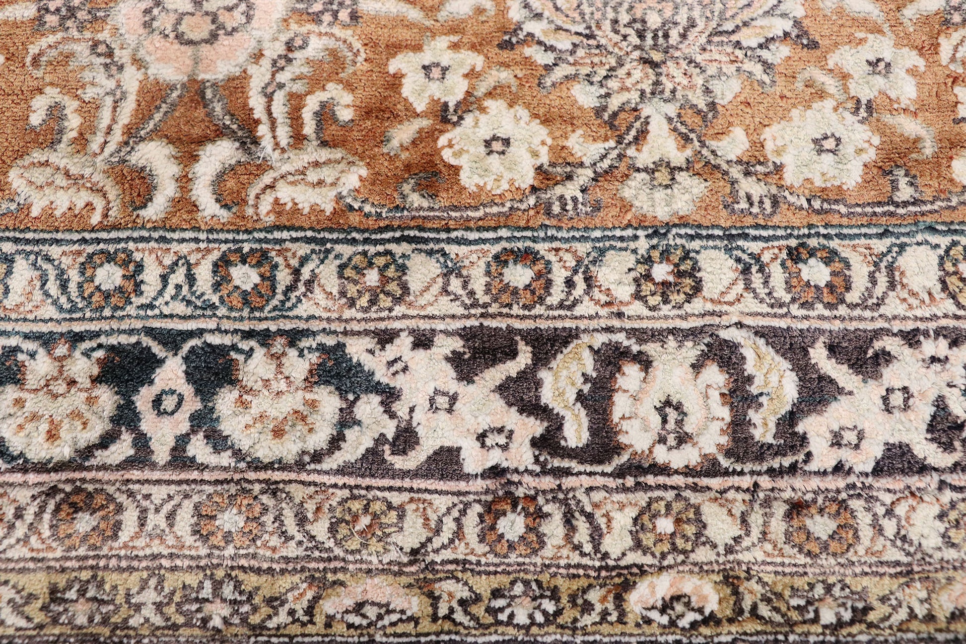 9 x 12 Vintage Chinese Tabriz Silk Rug 77376