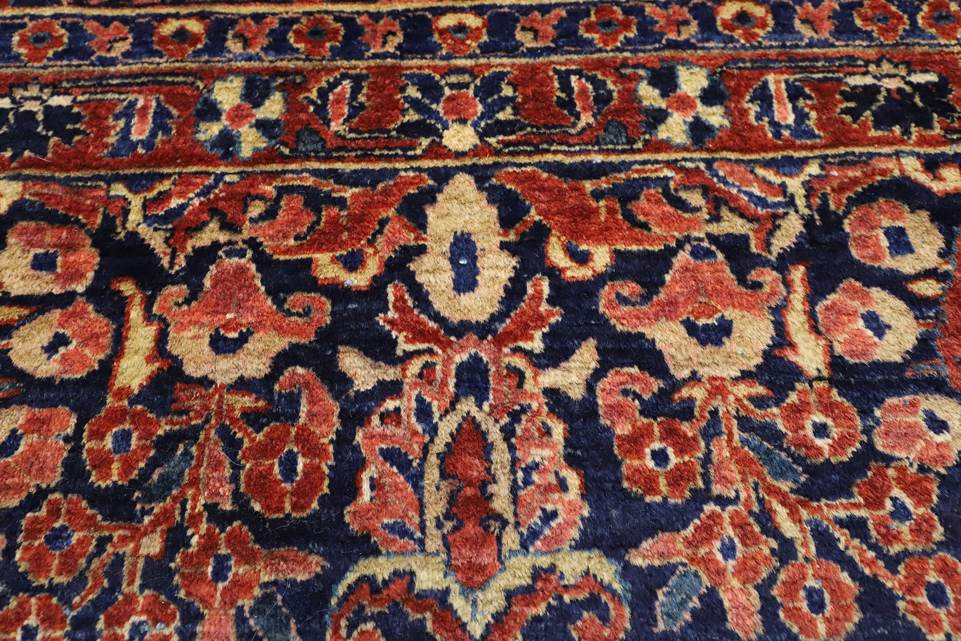 11 x 23 Antique Persian Sarouk Rug 77381