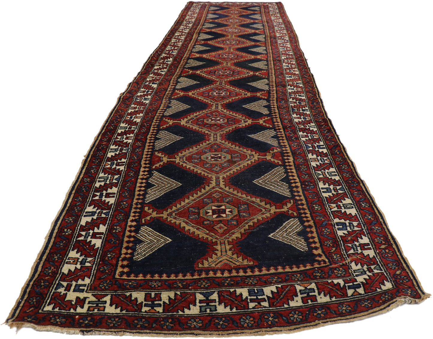 3 x 14 Vintage Persian Heriz Runner 77396