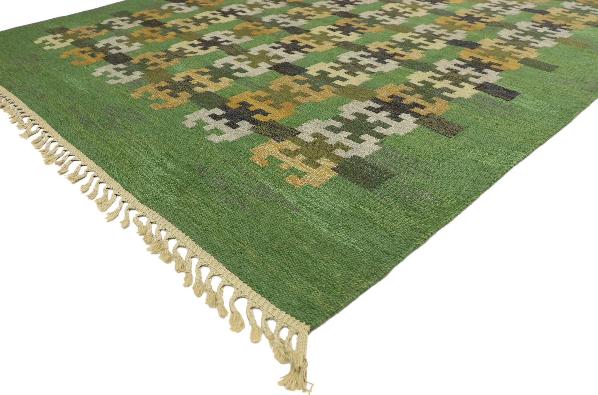 7 x 10 Vintage Swedish Kilim Rug 77401