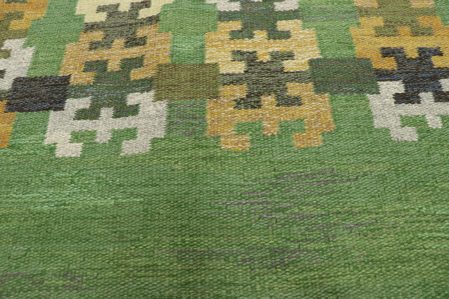 7 x 10 Vintage Swedish Kilim Rug 77401