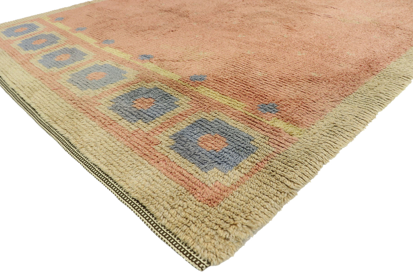 6 x 10 Vintage Swedish Wedding Rya Rug 77402