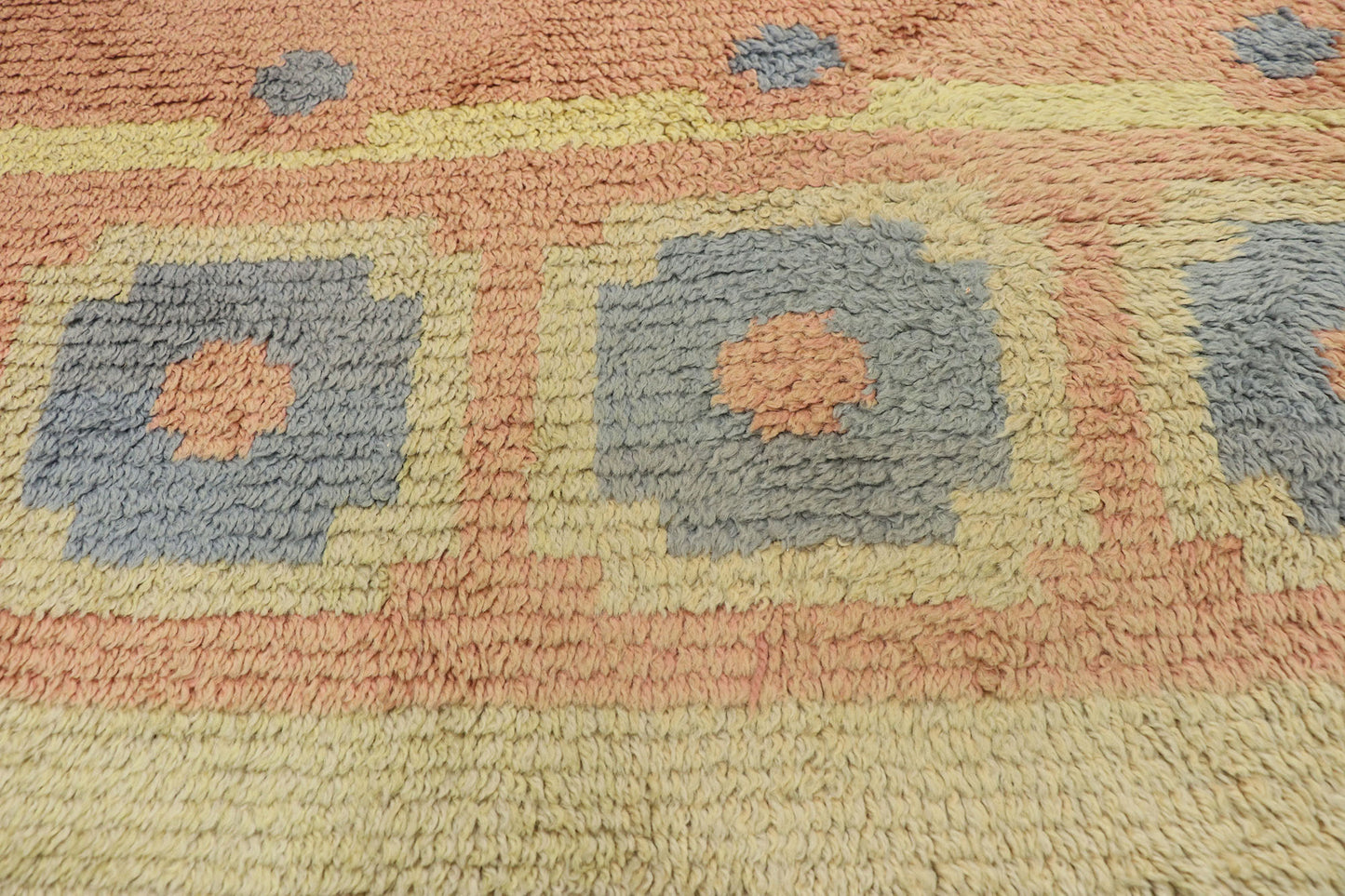 6 x 10 Vintage Swedish Wedding Rya Rug 77402