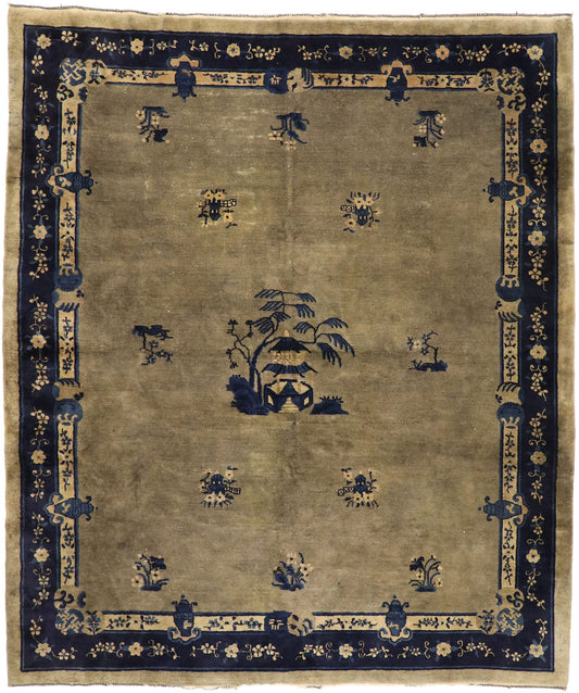 8 x 10 Antique Chinese Peking Rug 77408