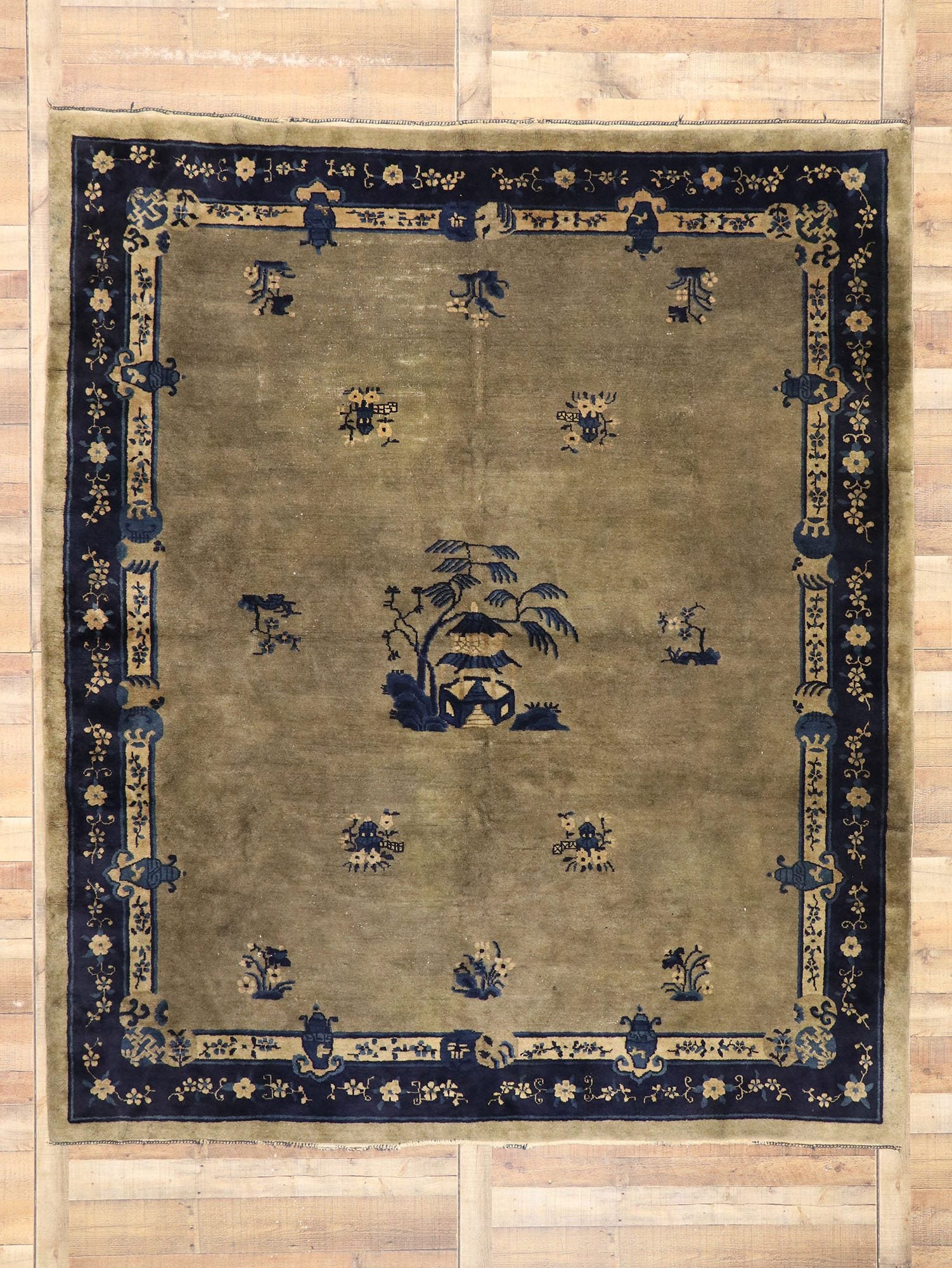 8 x 10 Antique Chinese Peking Rug 77408