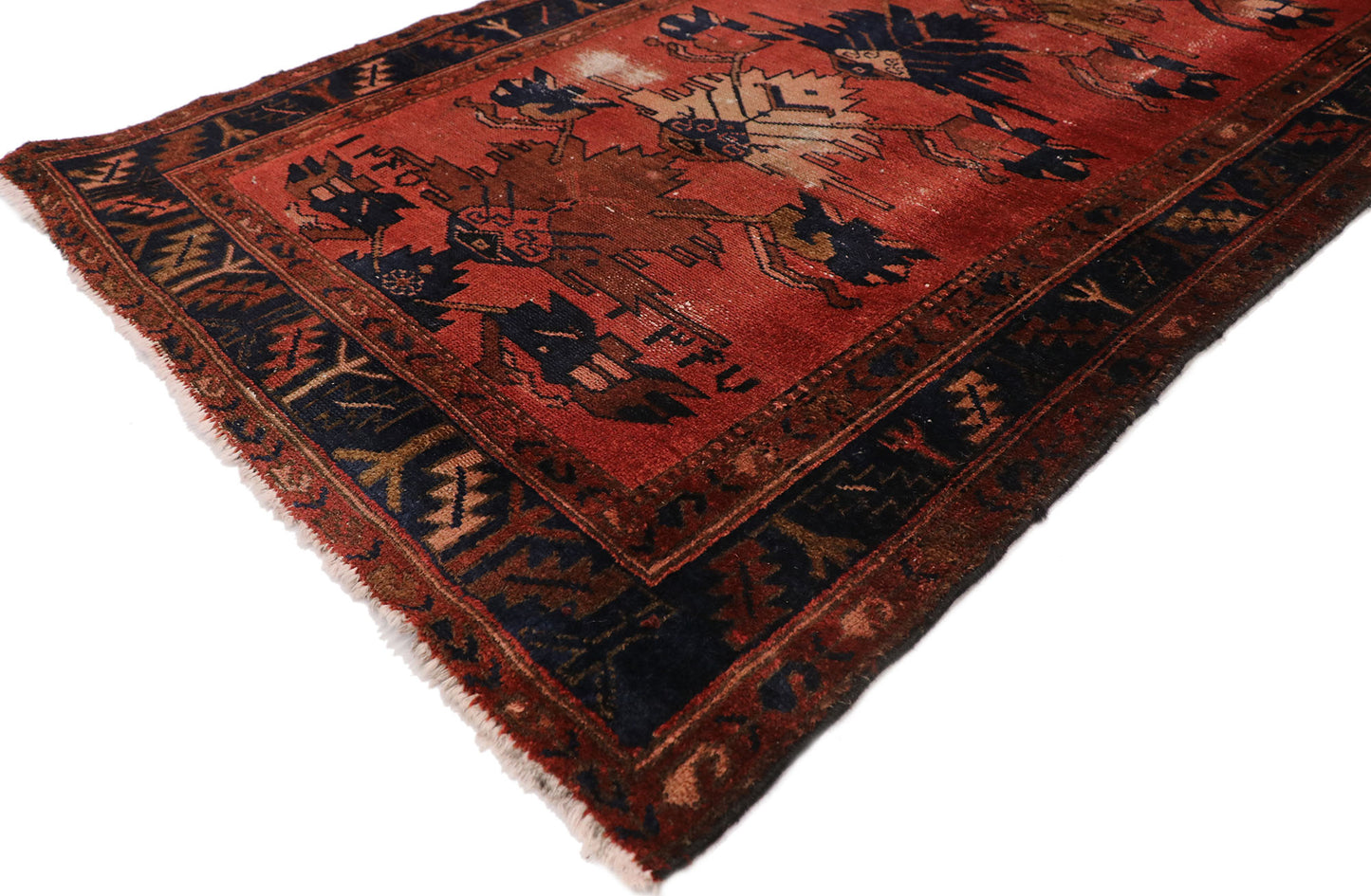 3 x 10 Antique Persian Hamadan Runner 77409