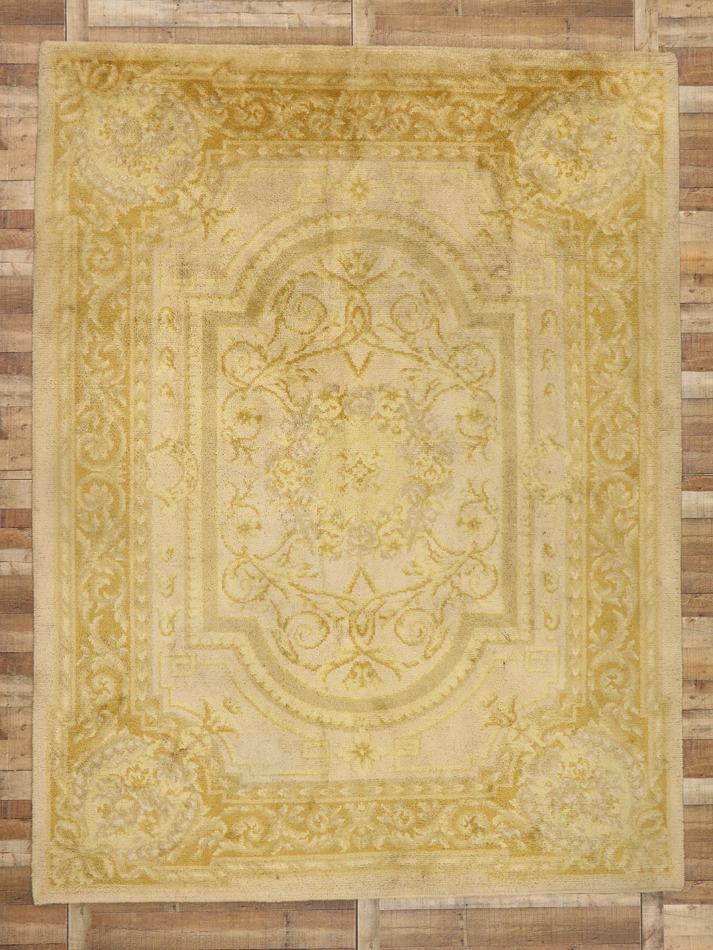 9 x 12 Antique Spanish Savonnerie Rug 77421