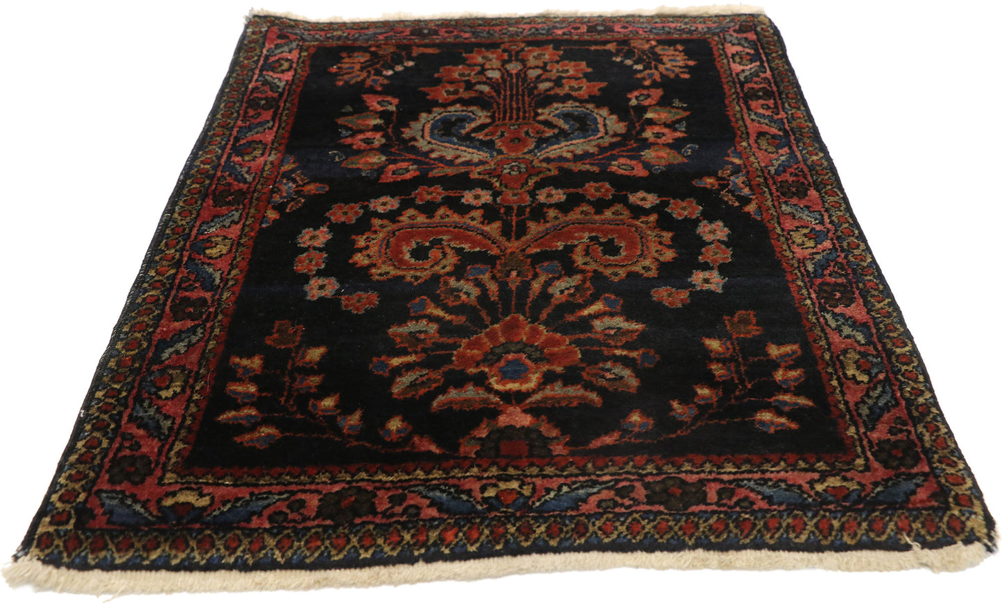 2 x 3 Antique Persian Mohajeran Sarouk Rug 77425