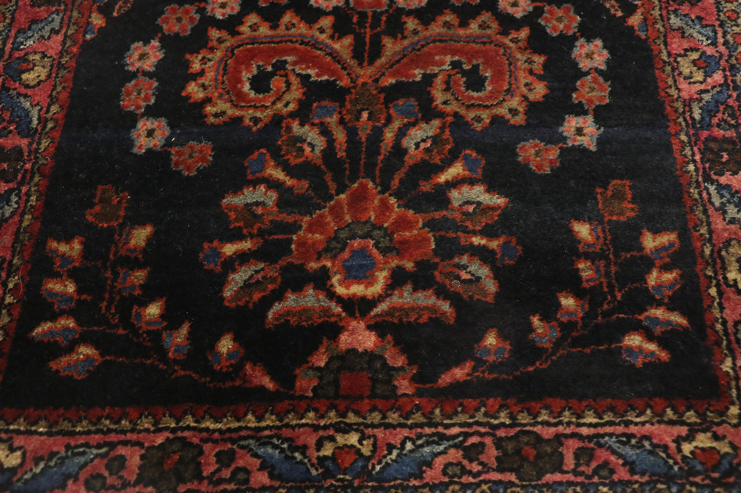 2 x 3 Antique Persian Mohajeran Sarouk Rug 77425