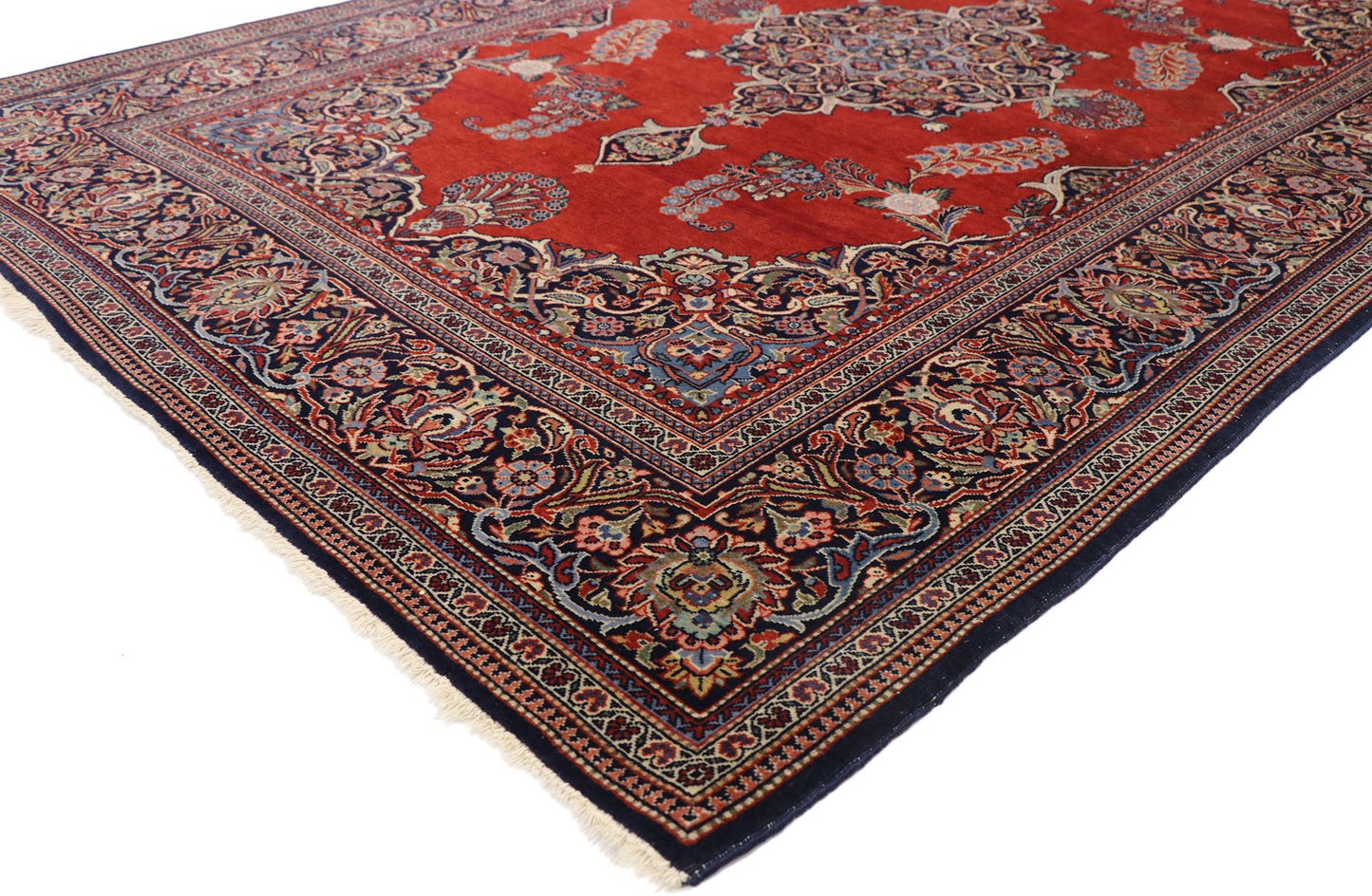5 x 7 Vintage Persian Kashan Rug 77427