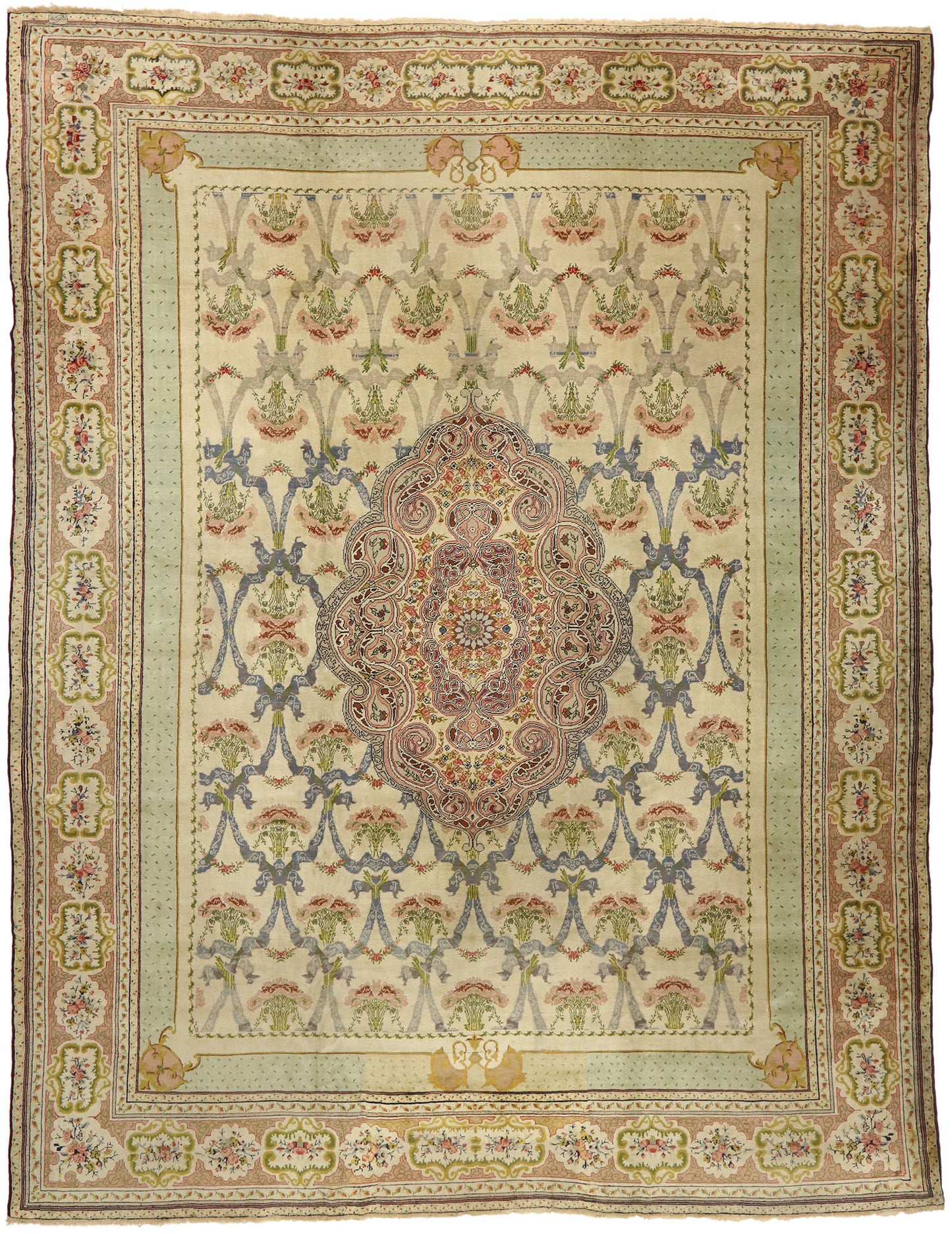 15 x 19 Antique Turkish Hereke Rug 77433