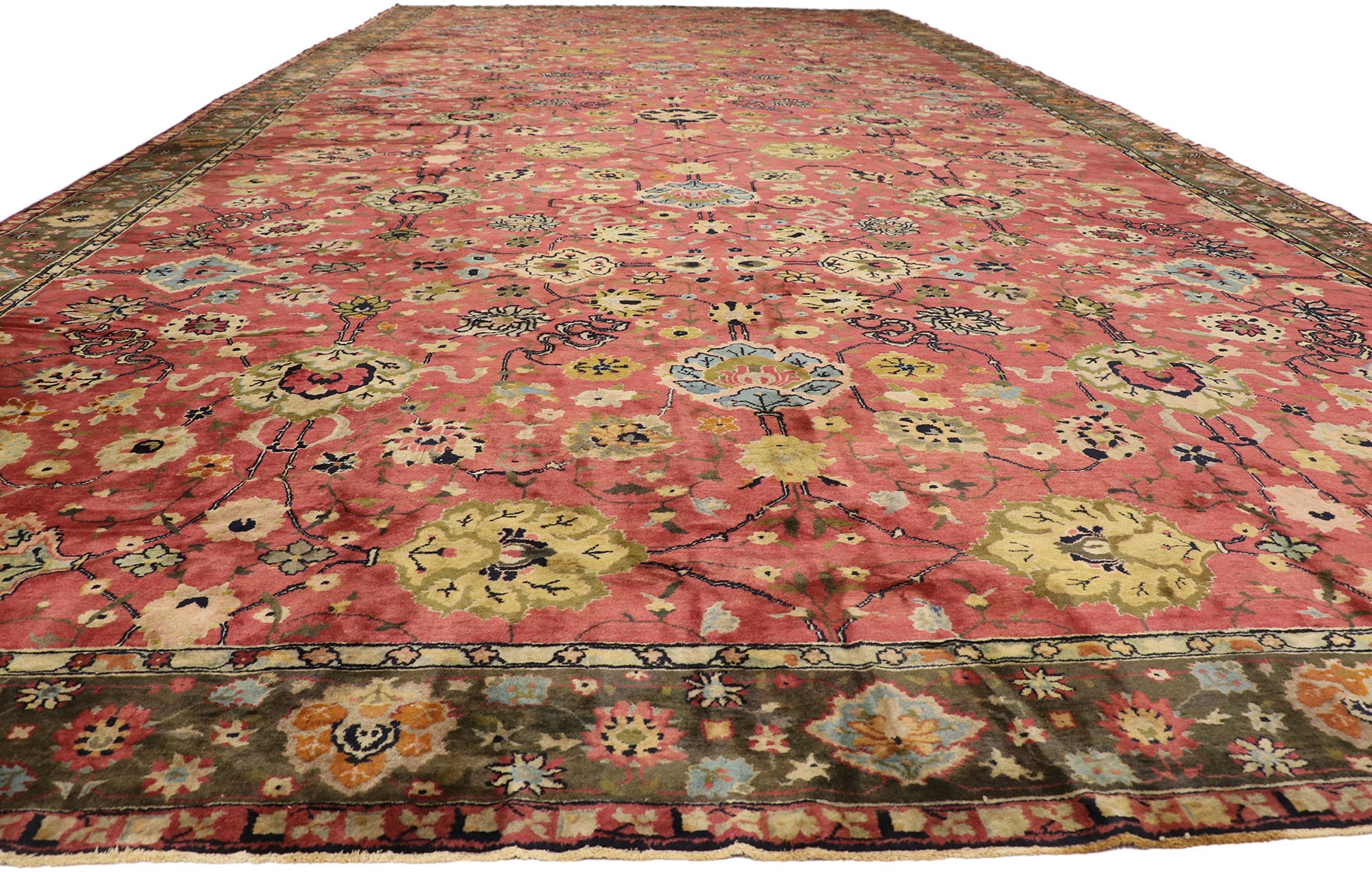 14 x 29 Antique Chinese Tabriz Rug 77435