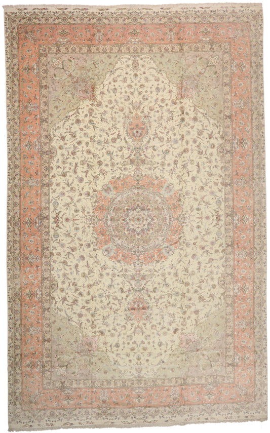 16 x 26 Vintage Persian Shirfar Tabriz Rug 77438