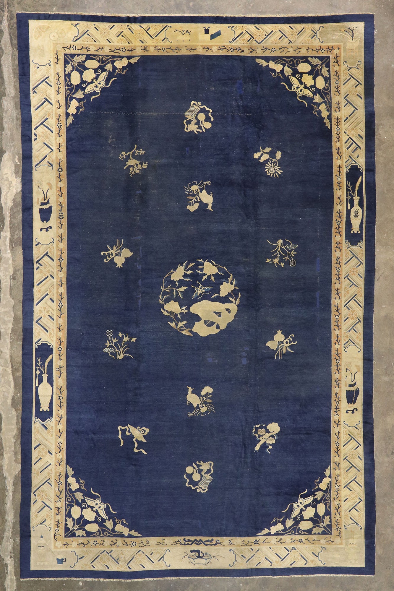 12 x 19 Antique Chinese Peking Rug 77439