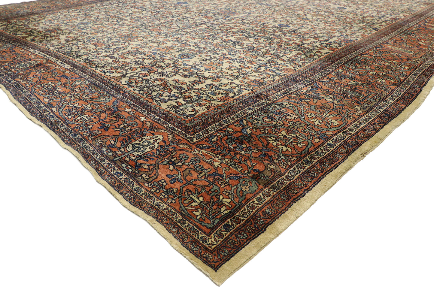11 x 27 Antique Persian Sarouk Farahan Rug 77440