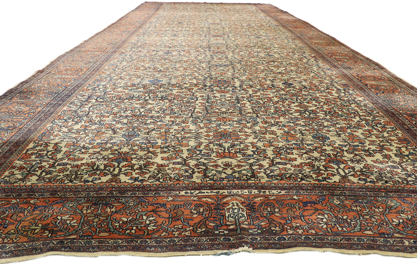 11 x 27 Antique Persian Sarouk Farahan Rug 77440