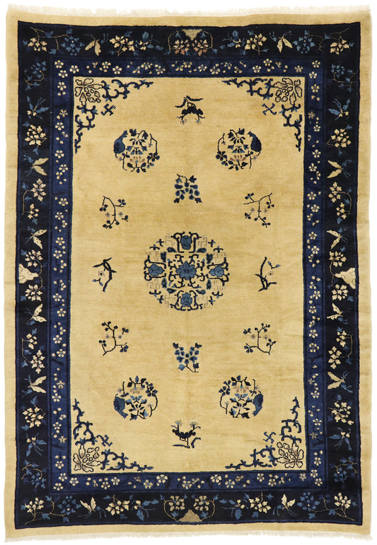 6 x 9 Antique Chinese Peking Rug 77446