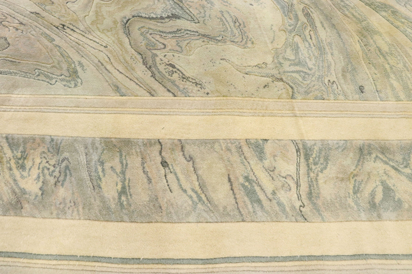 8 x 11 Vintage Chinese Abstract Marble Print Rug 77455