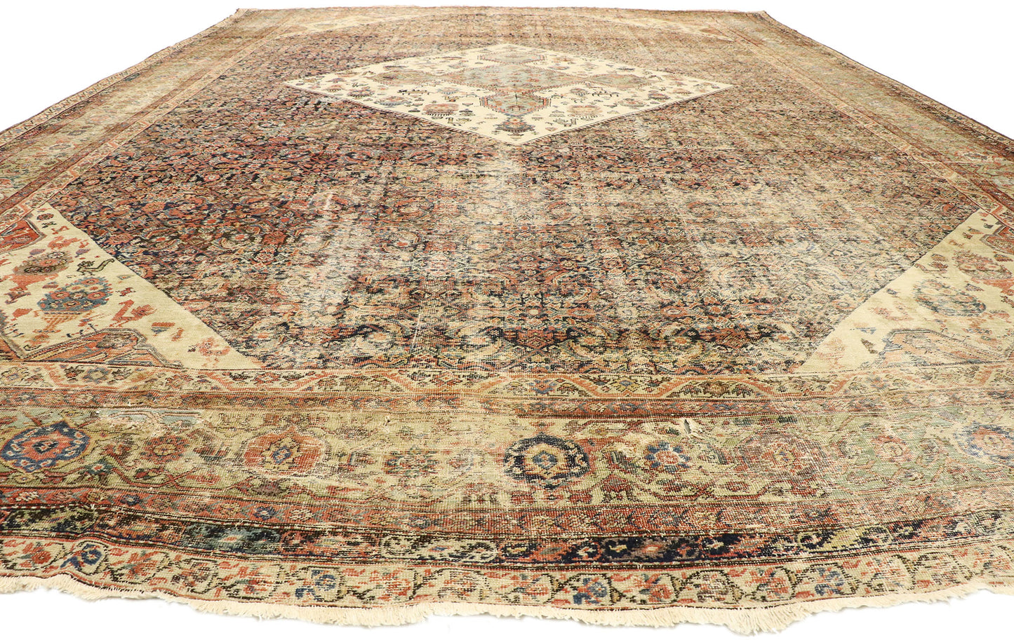 13 x 19 Antique Persian Sultanabad Rug 77471