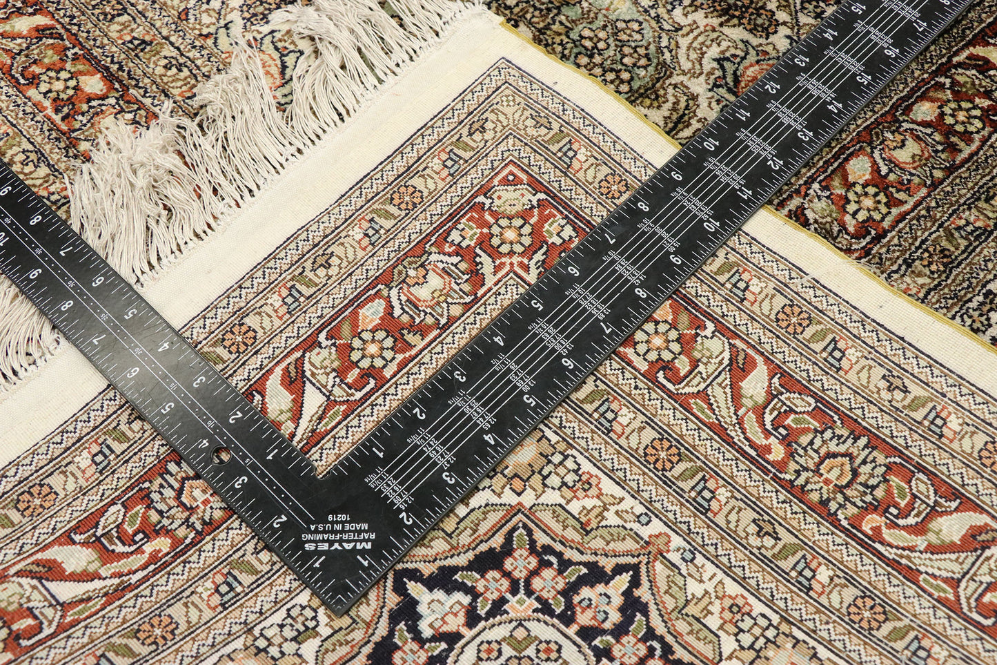 9 x 10 Vintage Turkish Silk Hereke Rug 77475
