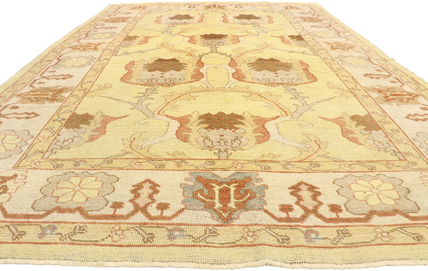 9 x 13 Vintage Indian Oushak Rug 77478